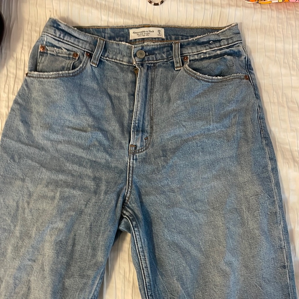 Abercrombie ankle straight curve love jeans